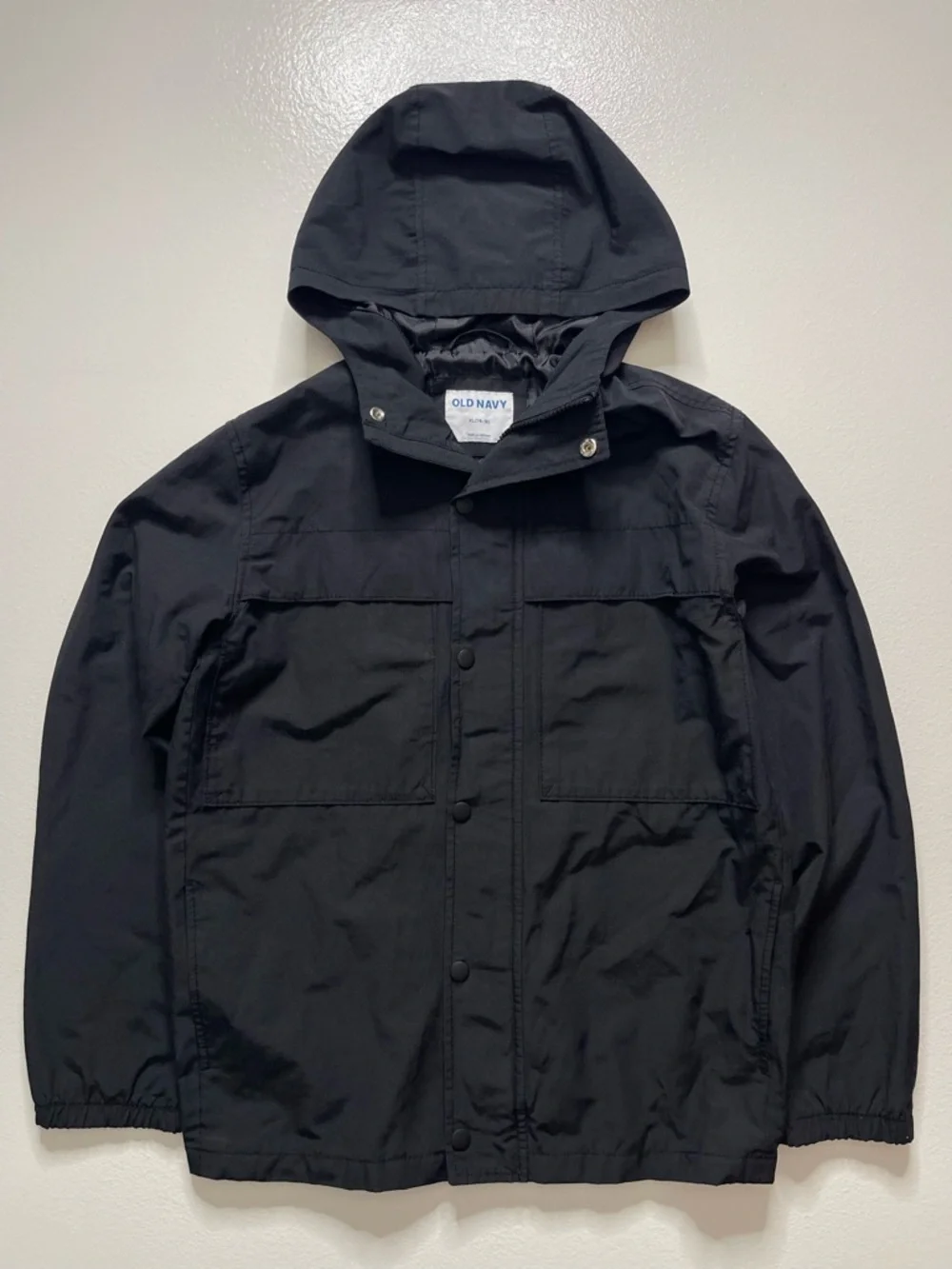 Old Navy Boys Hooded Utility Field Jacket Black XL (14-16)
